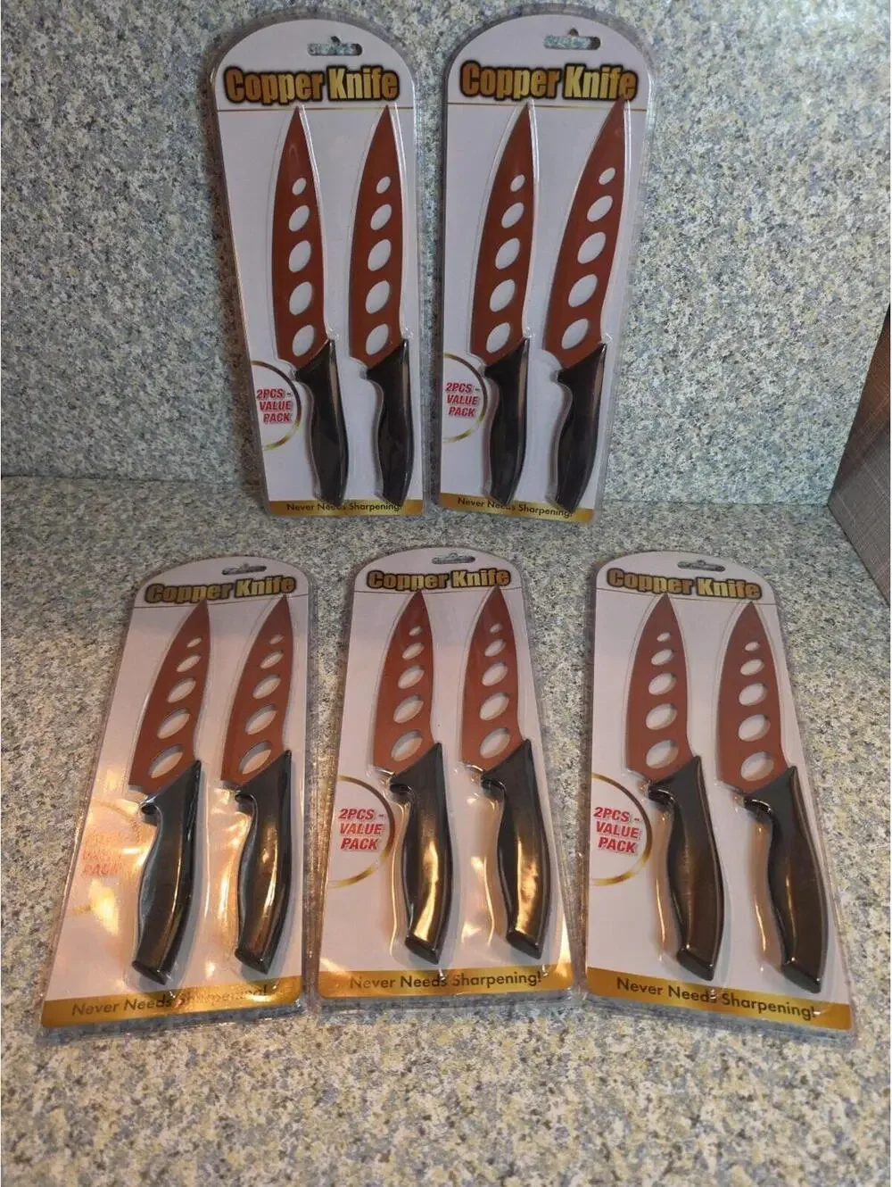 10 New Tekno Copper Knife Stainless Steel Never Needs Sharpening